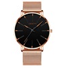 Fashionable trend black swiss watch for leisure, quartz men's watch, simple and elegant design