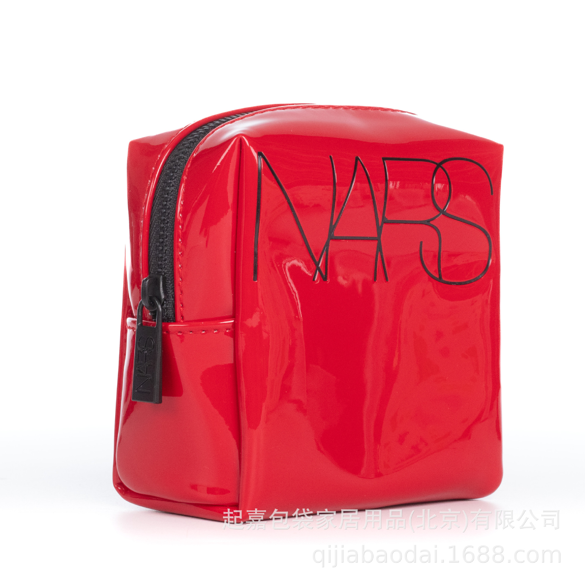 红色漆皮小号镜面pu皮口红包零钱包