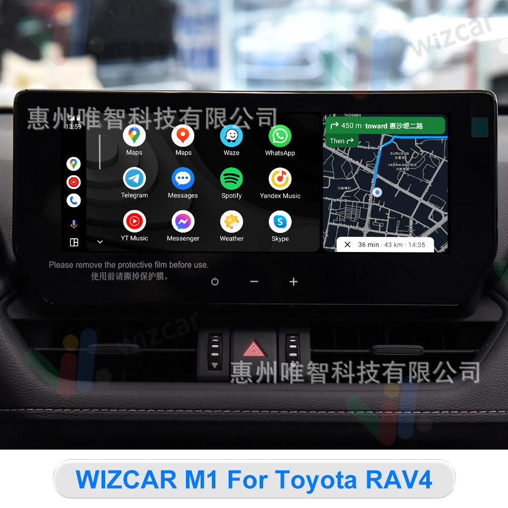 Toyota Rav4 Highlander Wizcar M1 Google Waze Map Spotify