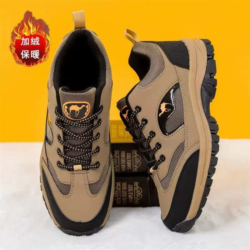 户外登山鞋冬季加厚保暖大码休闲鞋单棉同款舒适软底徒步男运动鞋
