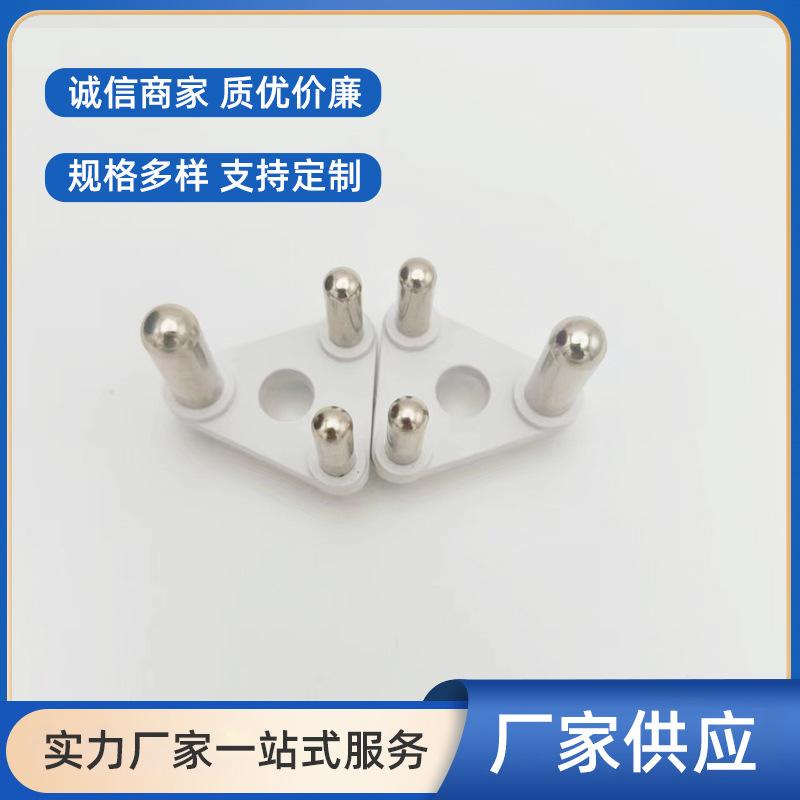 厂家批发直销电源线插头配件插头内架三芯空心小南非插头支架