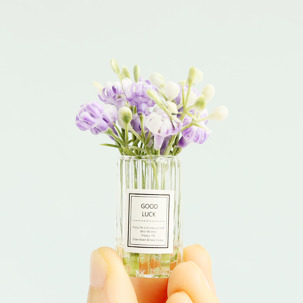 [Actualización] 6 puntos 8 OB11 bJD BLYTHE casa de muñecas mini miniatura modelo accesorios jarrón jazmín