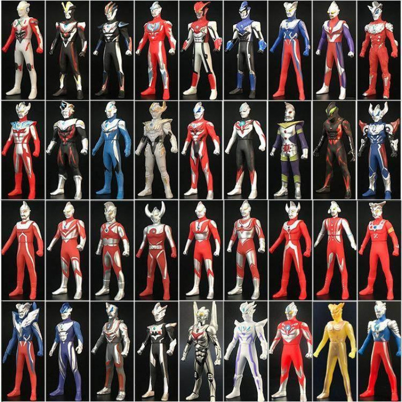 Ultraman Soft Rubber Small Figures Super Movable Mini Toys Set: Ultraman, Leo, Budi, Seven, and High-Eis