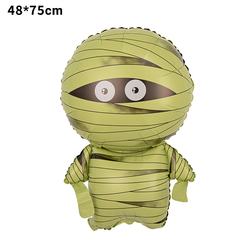 Halloween noche fiesta fantasma forma globo diseño Globo de aluminio de Halloween nuevo gran dibujos animados en forma de calabaza