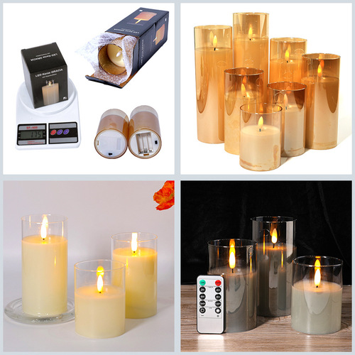 LED Electronic Candle Glass Swing Shaking Candle Birthday Love Seeking Guide Candle Confession Candle Surprise Proposal Candle