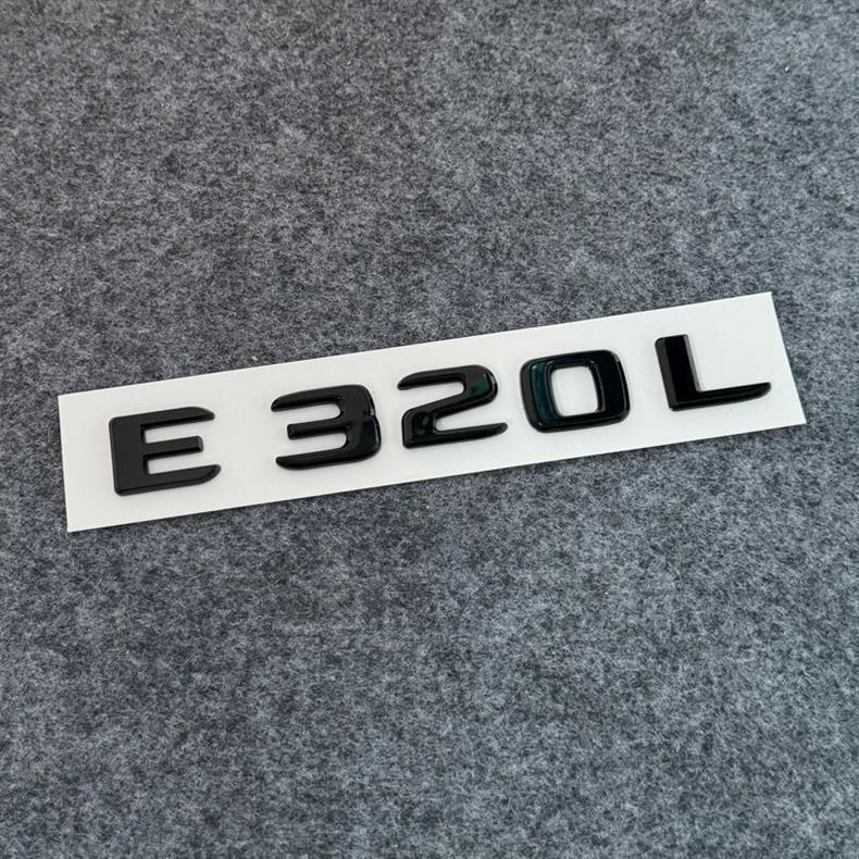 Suitable for Mercedes-Benz E300L, black E200L E260 rear emblem modification, rear lettering sticker, E350L decorative trim