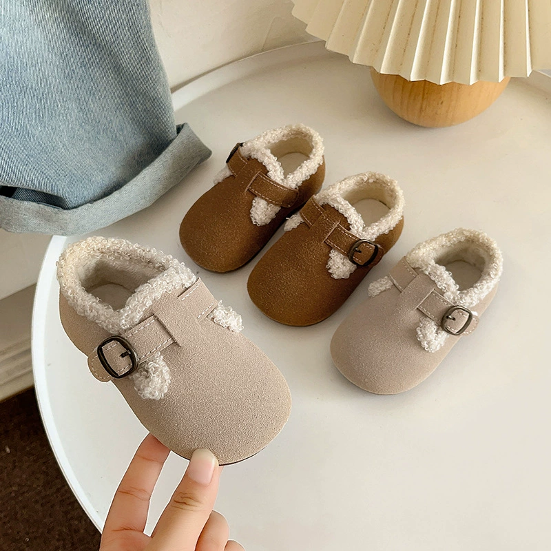 {15-25 ярдов} Детские ботинки Birken добавить бархатные теплые ботинки для девочек