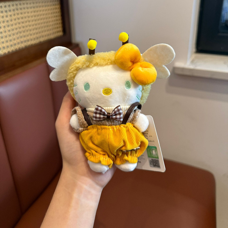 正版kt挂件HelloKitty三丽鸥毛绒公仔玩偶钥匙扣可爱包挂饰礼物|undefined