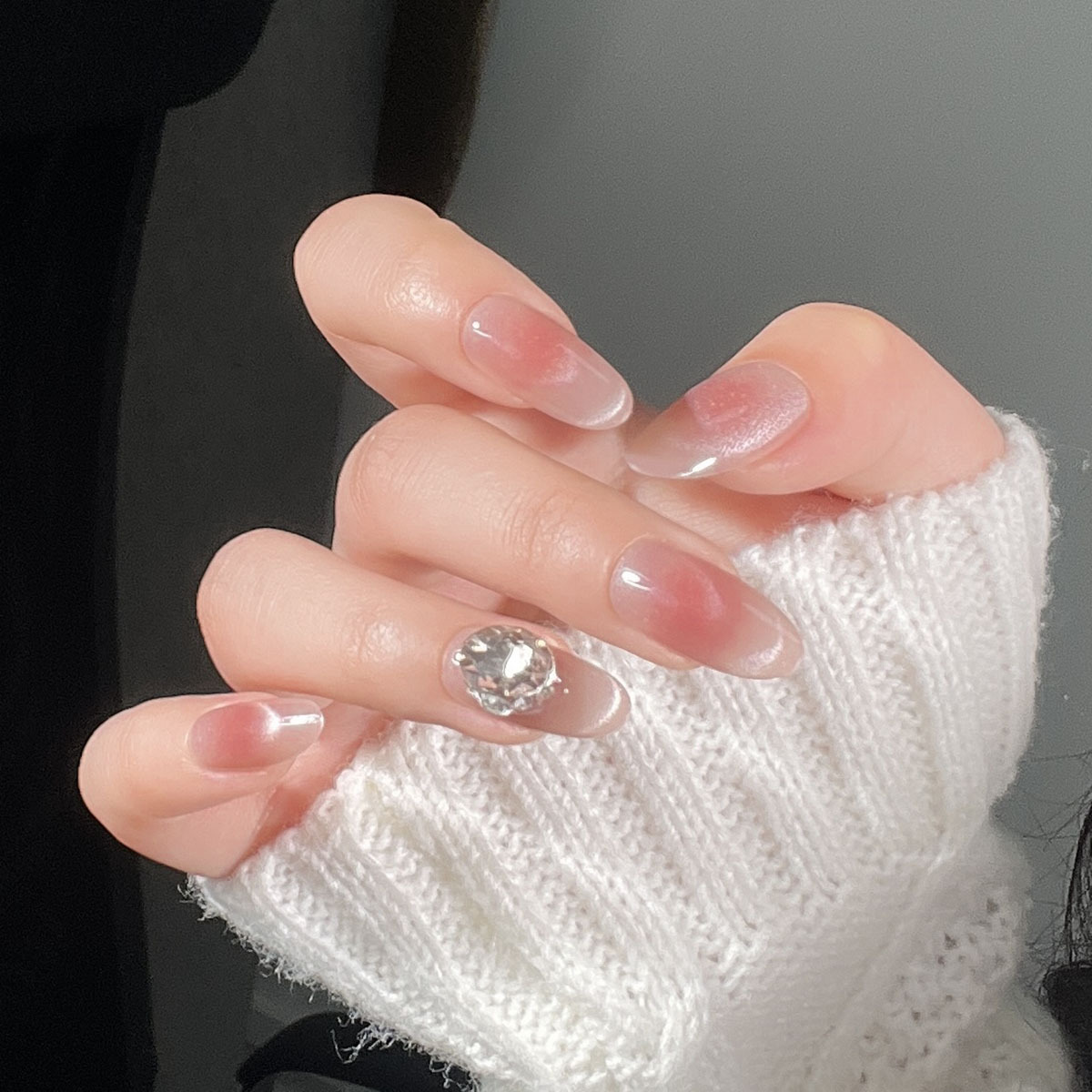 10 piezas de armadura de vestir de ojo de gato, armadura hecha a mano prefabricada, parche de uñas de estilo nacional, uñas terminadas, estilo extraíble