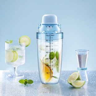 Shaker Cup hand-cranked milk tea shop special ice breaking Cup cocktail glass suit beating lemon cup cold drink cup