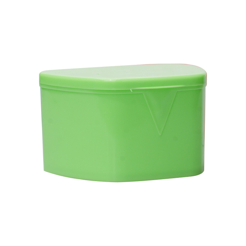 Caja de dientes de color dental, caja de almacenamiento de dientes trapezoidal, caja de retenedor, caja de dentadura, caja de dentadura, caja de frenillos, caja de almacenamiento