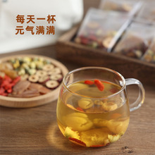 一款气xue双补的养身花茶组合 阿四出品。红枣桂圆肉枸杞胎菊红参