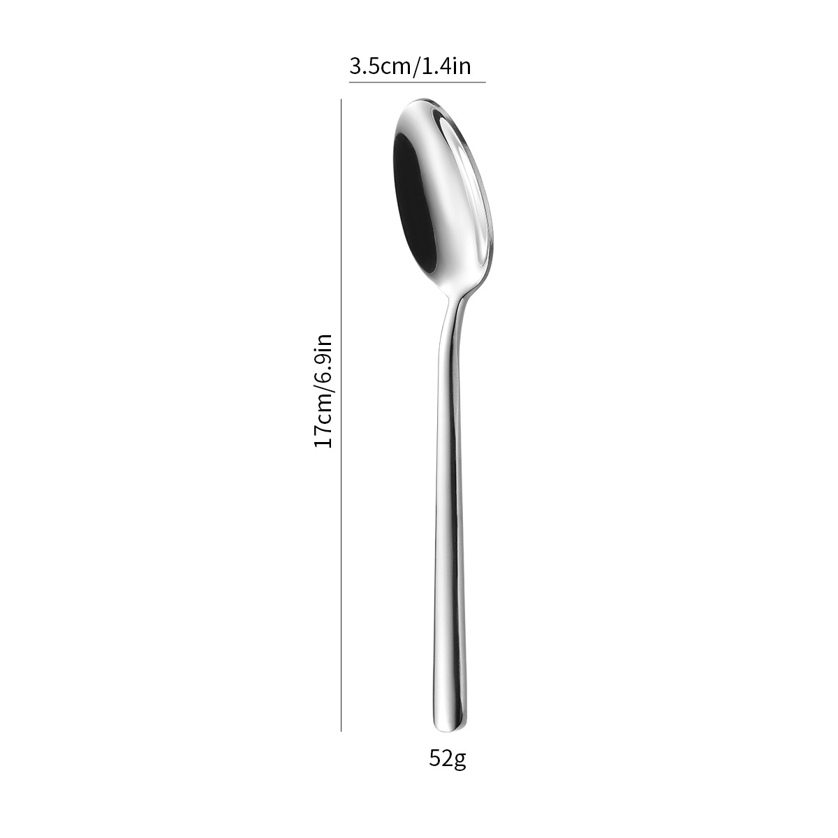 라운드테일 디저트 스푼 [실버] 17CM