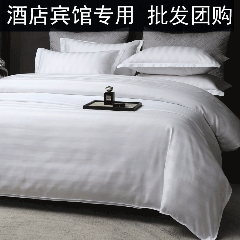 Bedspread for hotel, set, white sheet, duvet, 4 piece set