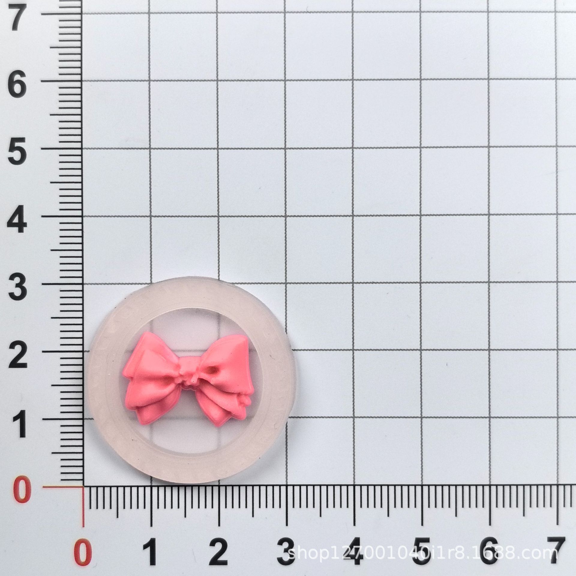 투명한 나비 타이 링 (31x31mm)