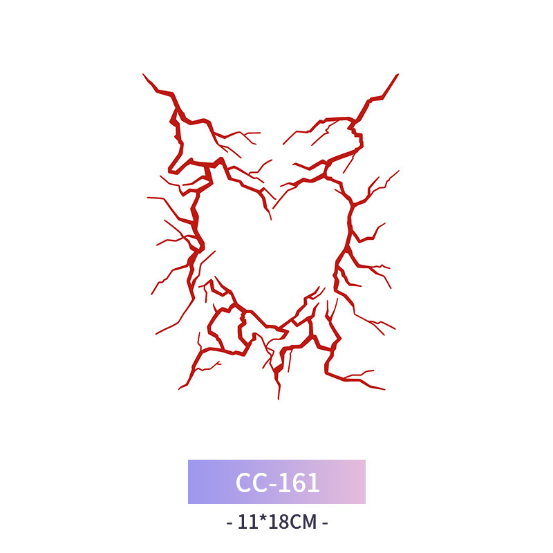 Transfronterizo en stock al por mayor de halloween colorido mariposa tatuaje pegatinas simulación sangrienta cicatriz pegatinas divertidas pegatinas impermeables