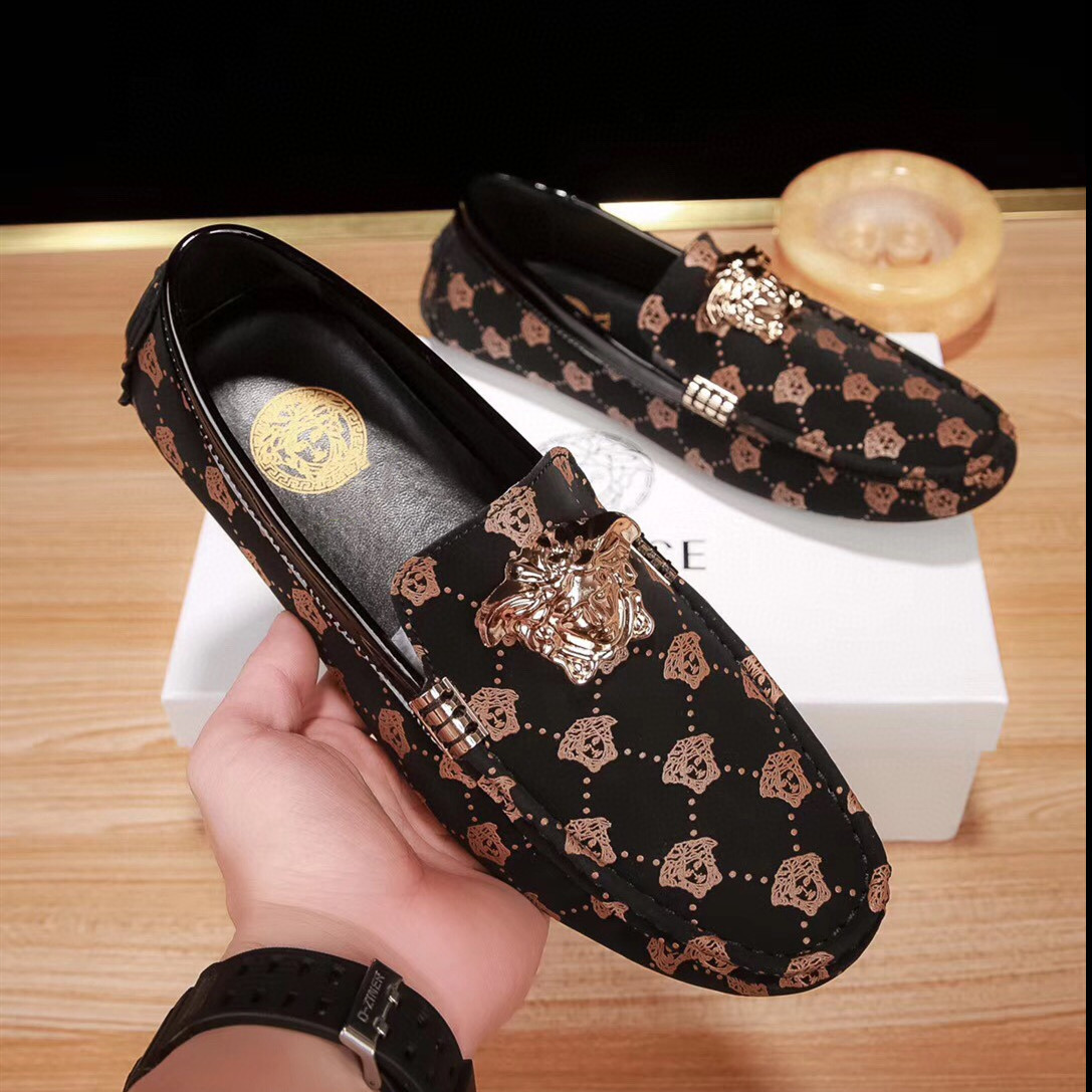 Zapatos de cuero para hombres, zapatos de conducción, zapatos de Lefour, zapatos de estación europea para hombres, nuevos zapatos de suela suave para hombres, Medusa