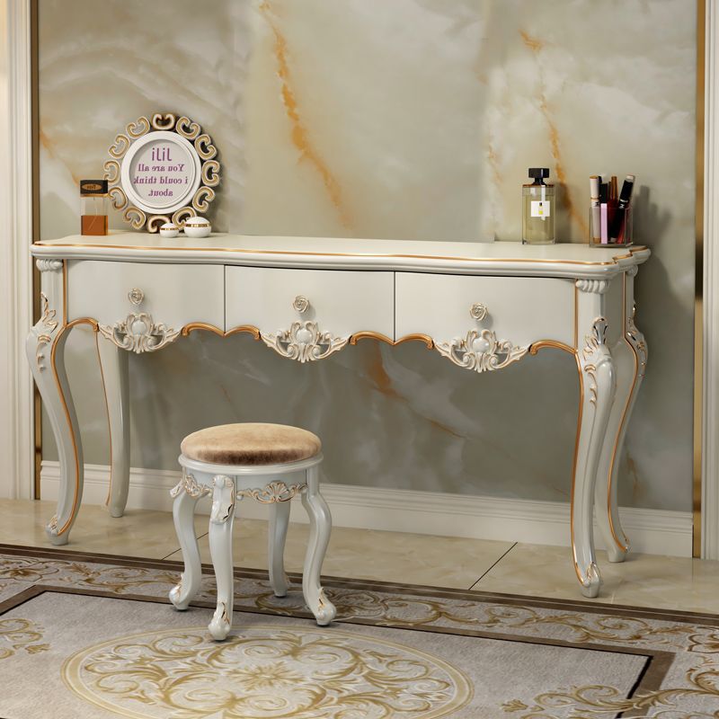 European-Style White Desk, Simple Modern Computer Desk, Office French-Style Writing Desk, Notebook Design, New Model