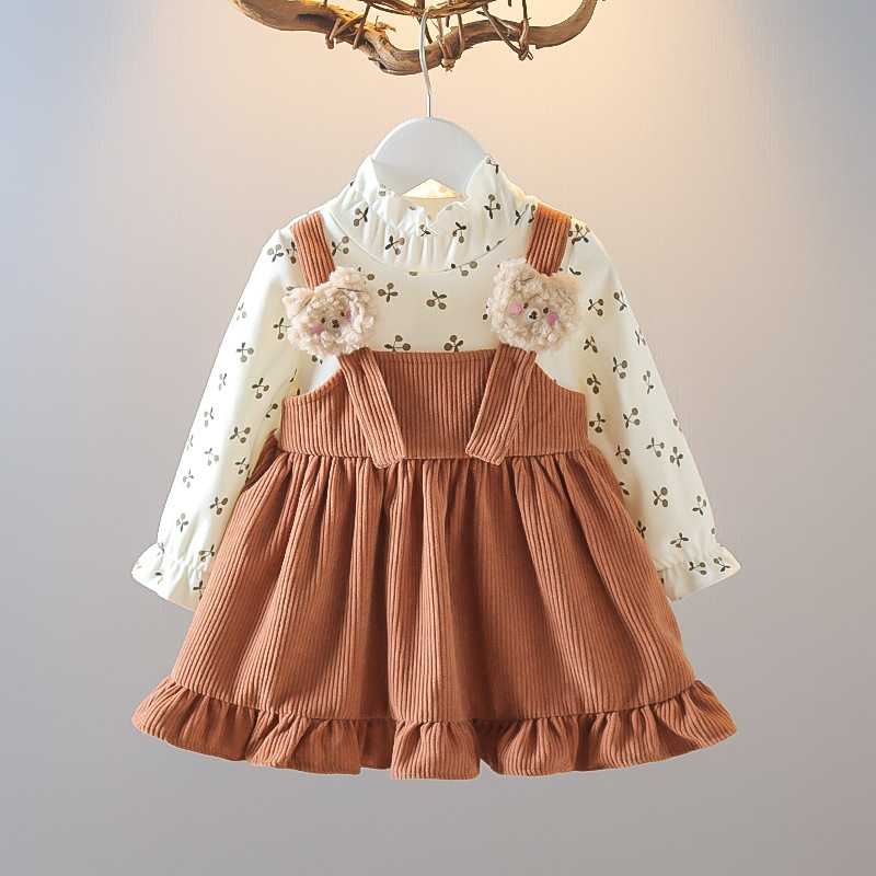 Special Offer Girls' Spring and Autumn Dress 2025 New Autumn Style Korean Style Fake Two-Piece Baby Princess Dress Special Offer Girls' Spring and Autumn Dress 2025 New Autumn Style Korean Style Fake Two-Piece Baby Princess Dress