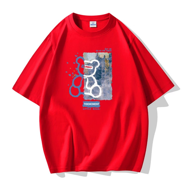 Blue, red, with little bears