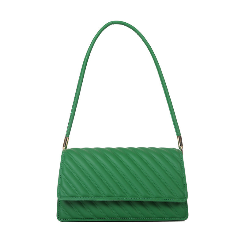 Bolsas de mujer de color sólido retro 2022, bolsas de hombro de estilo moderno, bolsas de ocio simples.