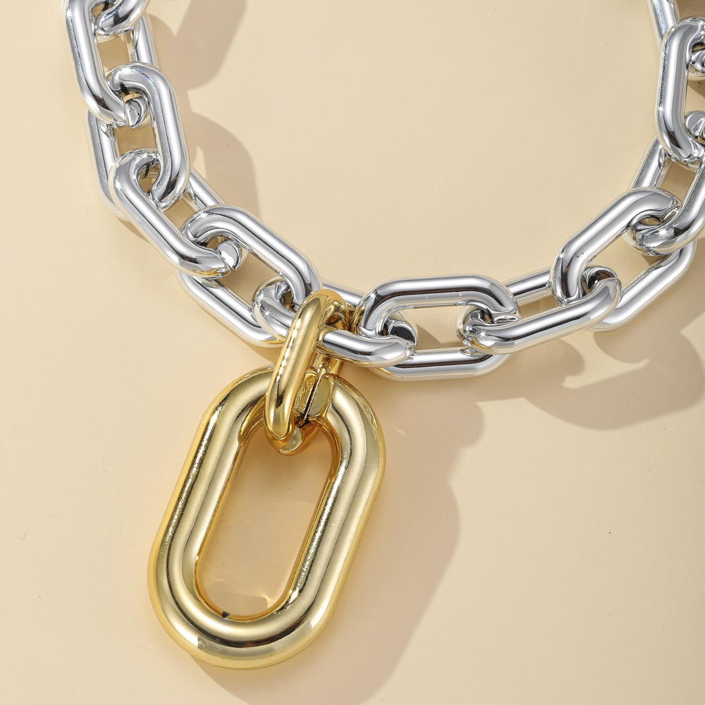 16g Weight Bracelets, Necklace Classification 1 Piece Quantity Street Occasion Alloy Material Geometric Pattern Unisex Gender Plating Design Streetwear Style Streetwear Geometric Alloy Plating Unisex Bracelets Necklace 15