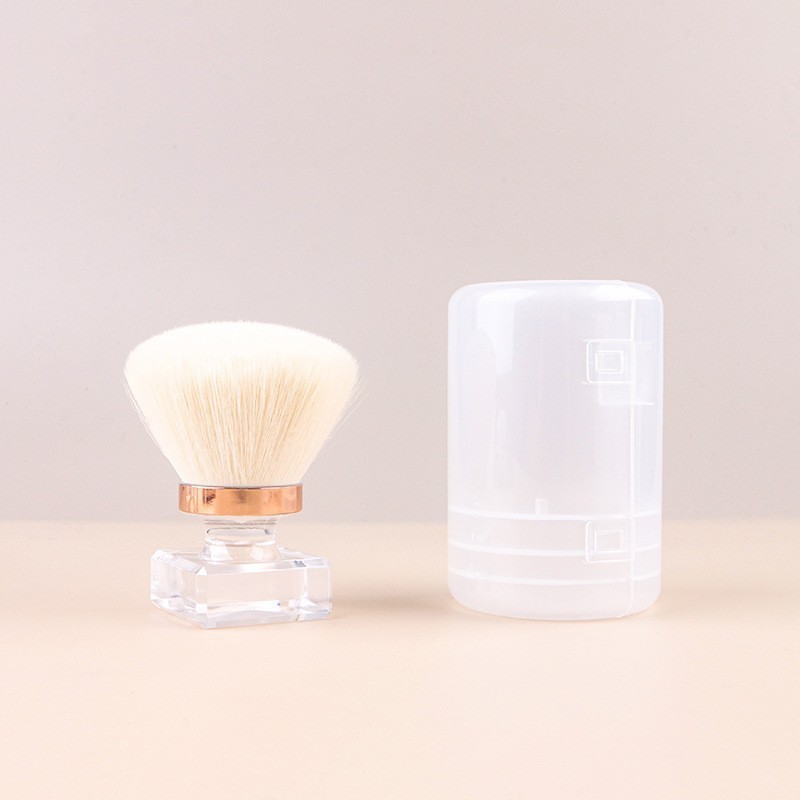 Brocha para Polvo de Manicura y Maquillaje de Nylon Suave para Limpieza de Uñas y Colorete