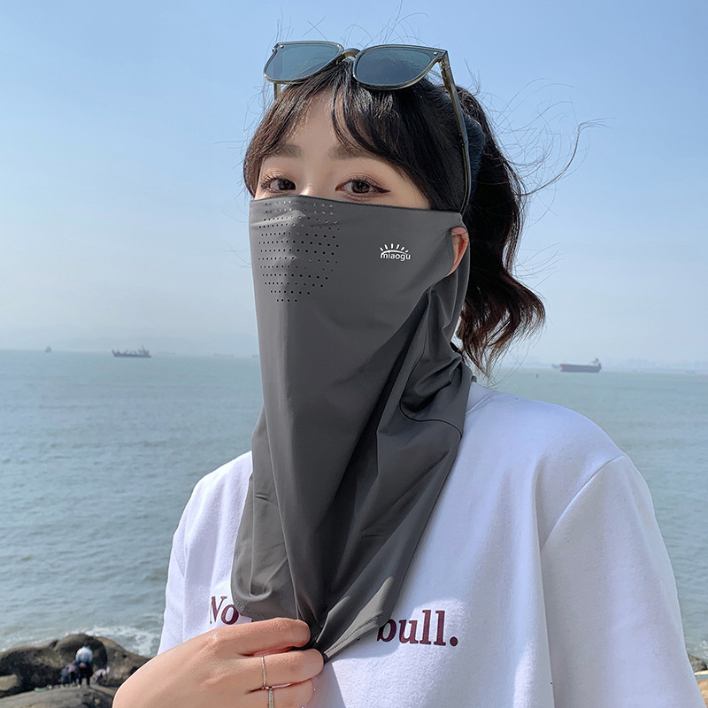 アイスシルク日焼け止めマスクフルフェイス抗UVマスク日焼け止め首カバーサイクリングマスク男性と女性の夏の日焼け止めフェイスマスク|undefined