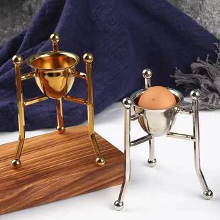 Teppanyaki Egg Rack Golden Tripod Egg Rack Stainless Steel Egg Holder Egg Holder Japanese Food Shop Egg Holder Steamed Egg Holder