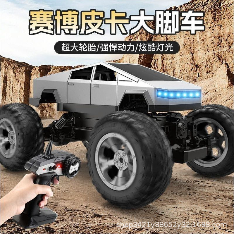 Cross-Border New High and Low Speed Light Tesla Cyber ​​Pickup Truck 2.4g Off-Road Remote Control Car Remote Control Car