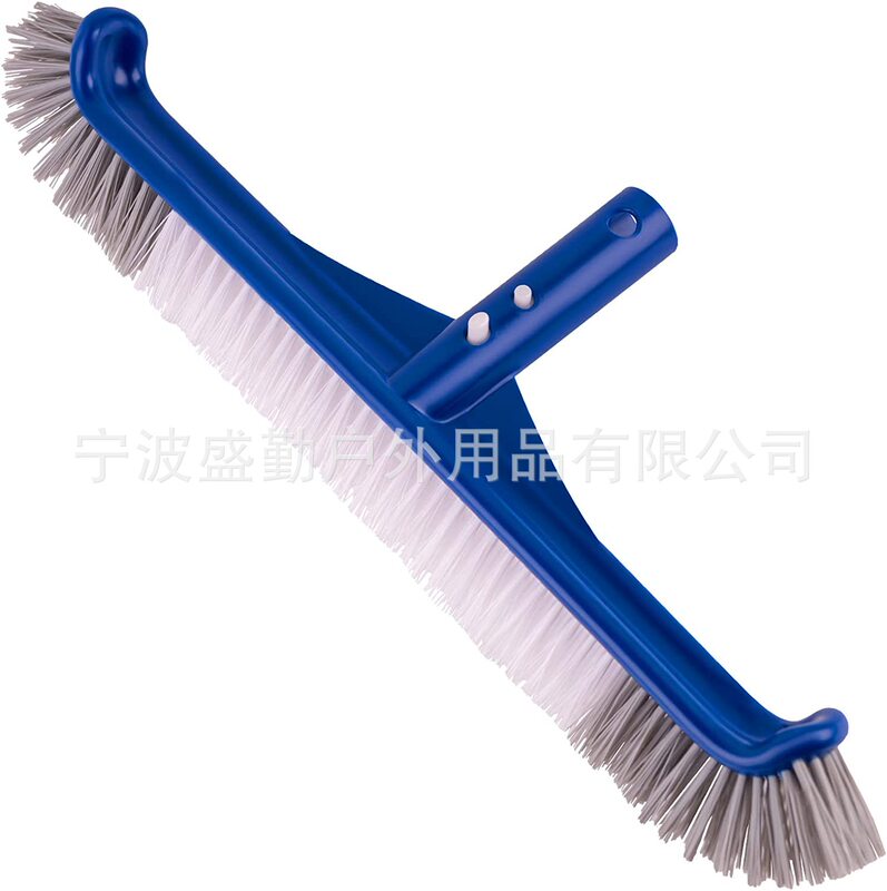 Factory Direct Supply Amazon Hot Selling 17Inch Pool Cleaning Tool Long Handle Pool Brush Wall Brush Curved Angle Design Factory Direct Supply Amazon Hot Selling 17Inch Pool Cleaning Tool Long Handle Pool Brush Wall Brush Curved Angle Design