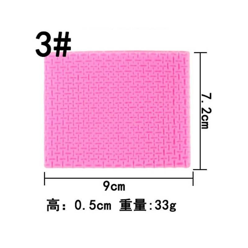 Galleta galleta Plaid tejido encaje pad taza fondant silicona molde pastel rayas lana textura pad
