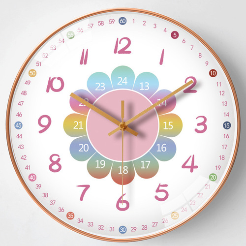 12-inch 30cm Wall Clock for Modern Simple Children's Room Decoration, Learning Clock, Cute Wall Clock for Home