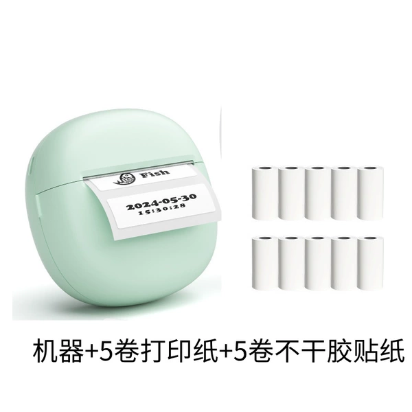 [Lots of ready stock] A2-green (English version) + 5 rolls of printing paper + 5 rolls of stickers
