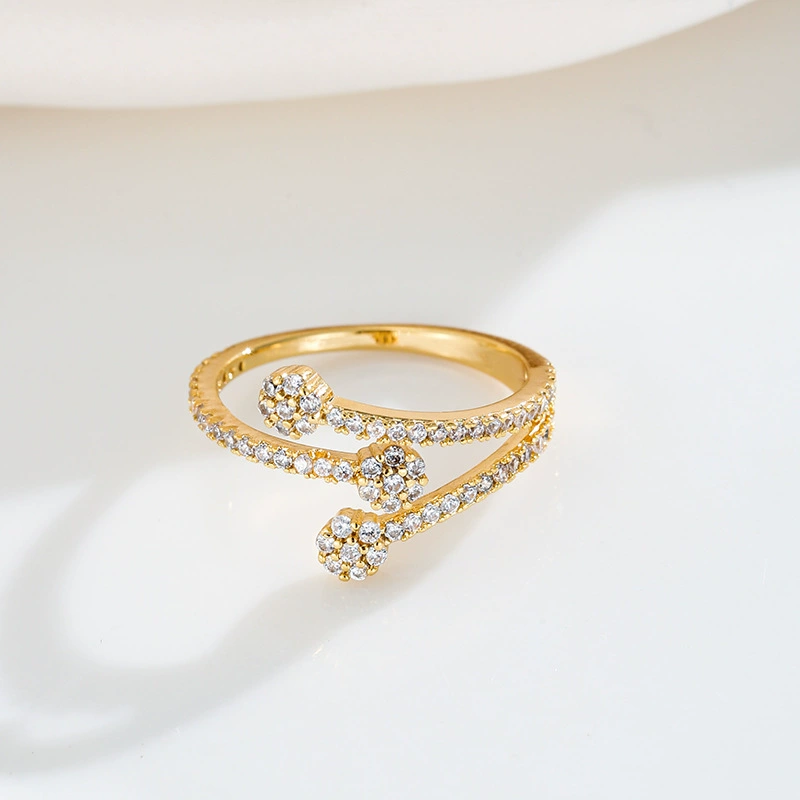 Brand adjustable wavy ring, internet celebrity, does not fade, simple and elegant design, on index finger