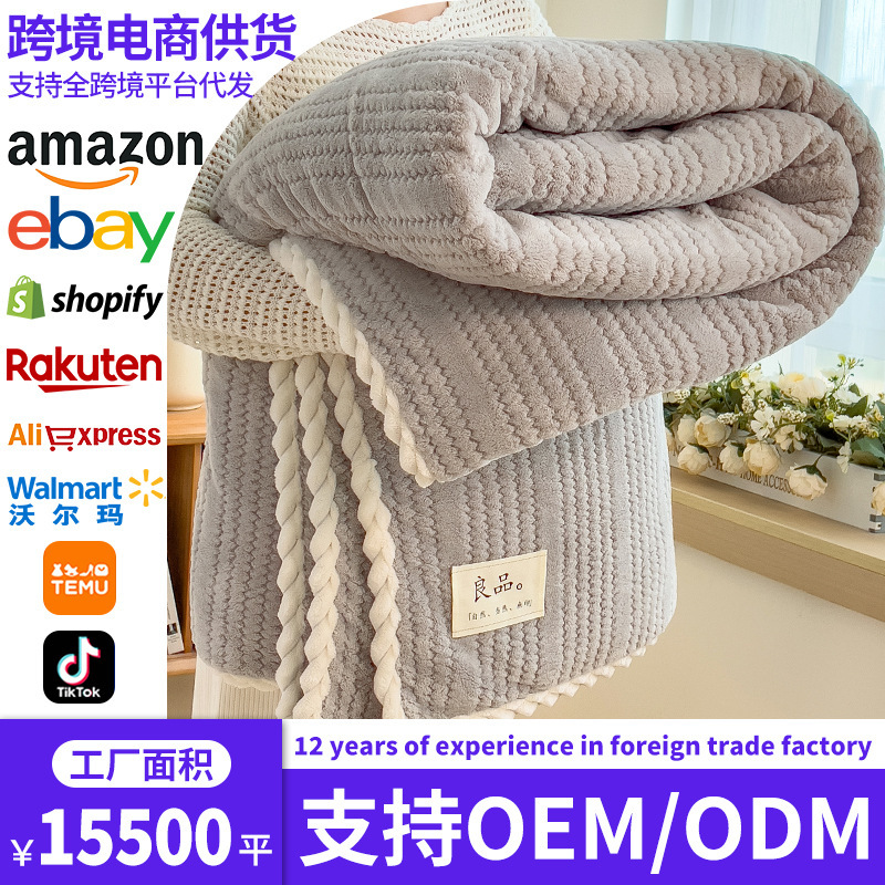 Comercio exterior transfronterizo cordero manta de cachemira invierno leche de cachemira oficina siesta sofá de coral manta pequeña