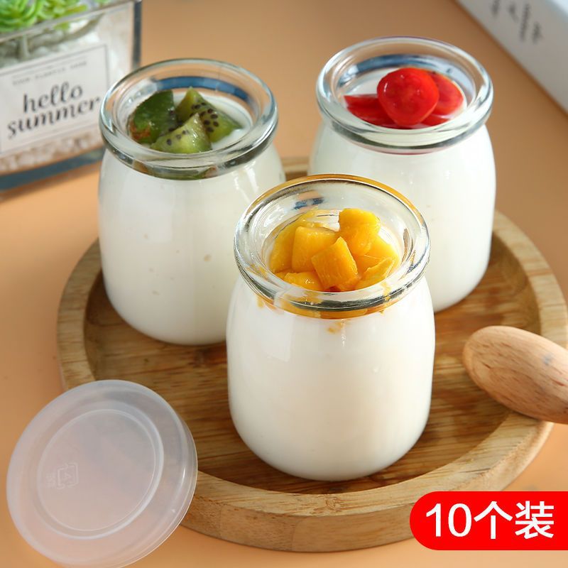 Pudding bottle Caramel jelly baking mould oven Glass Network With cover Yogurt cups Cross border One piece wholesale