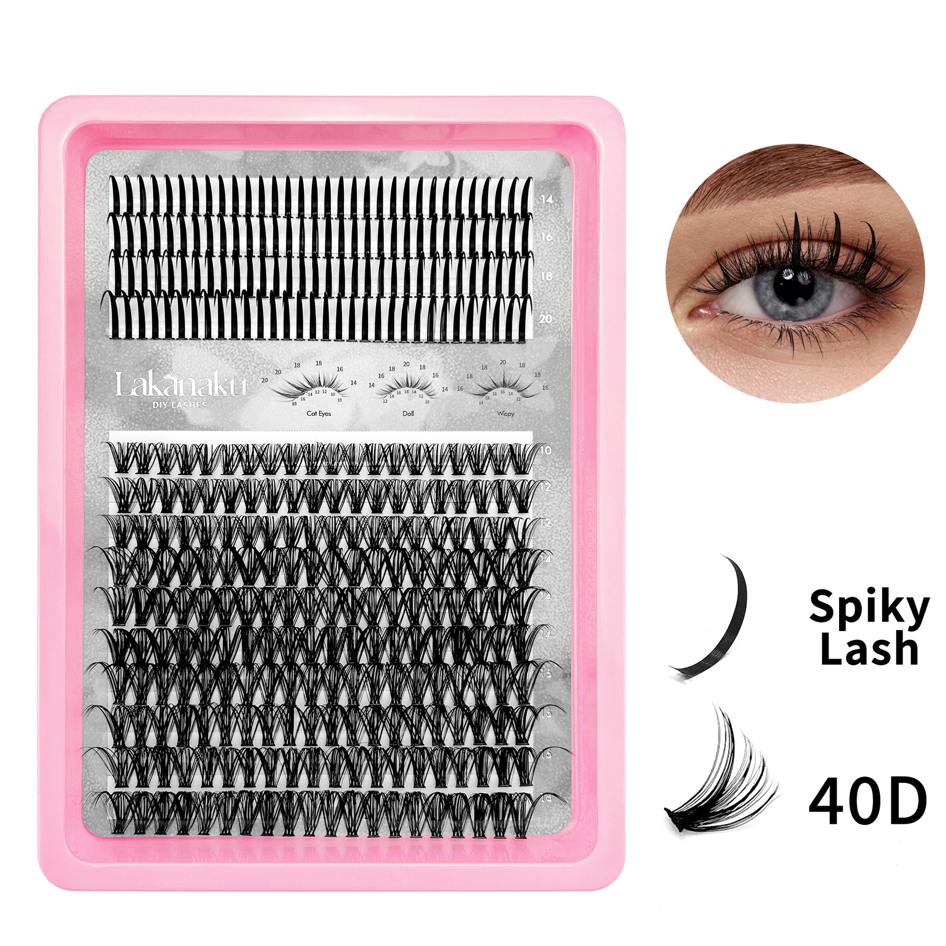 Spiky Lashes pestañas Fairy 30d Amazon Europa y Estados Unidos DIY segmento pequeño demonio pestañas postizas transfronterizas