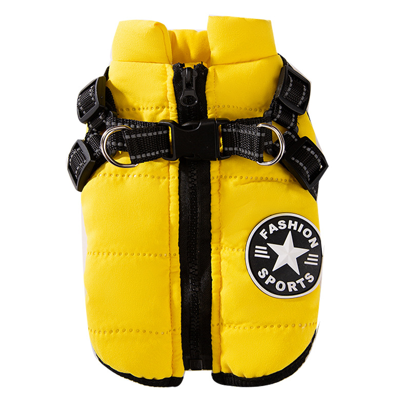 Otoño y invierno perros gruesos abrigo de asalto moda para salir tracción chaleco de algodón gato Teddy ropa de mascotas