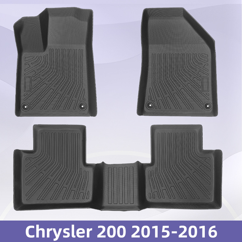 Aplicable a Chrysler 200 2015 - 2016 TPE Foot Pads 3D todo el tiempo material cojín del maletero