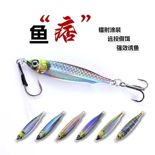 Kate's new fish iron plate 3D printed Lua bait full swimming layer long-range cast iron plate bionic fishing bait metal lead fishing bait