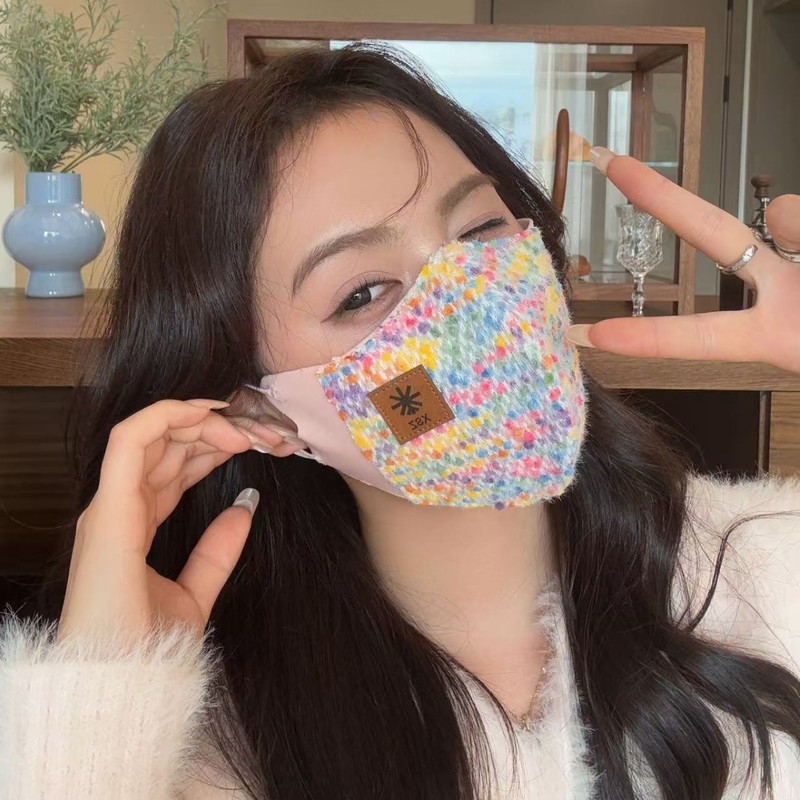 秋冬季保暖口罩加绒可爱透气女高颜值防风防寒护脸护眼角面罩加厚|undefined