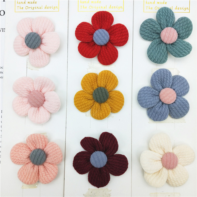 新款超声波卡通五瓣花DIY胸针头饰配饰发饰衣服围巾辅料配件