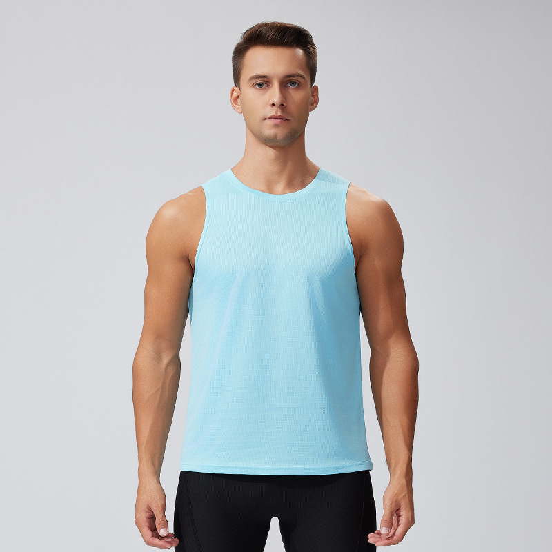 Chaleco de verano para hombre, deportes de fitness, camisa de fondo de secado rápido, carrera al aire libre, entrenamiento de baloncesto, ropa de secado rápido transpirable sin mangas