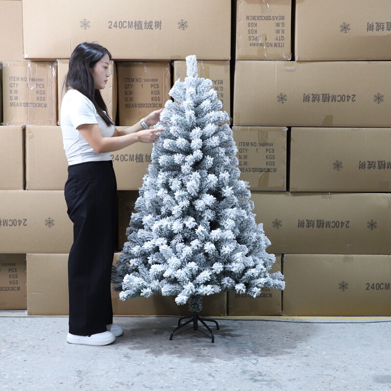 クリスマスツリー1.5メートルの白い植毛木は落雪クリスマスツリー工場1.8/2.1/3m杉の卸売りをシミュレートしている|undefined