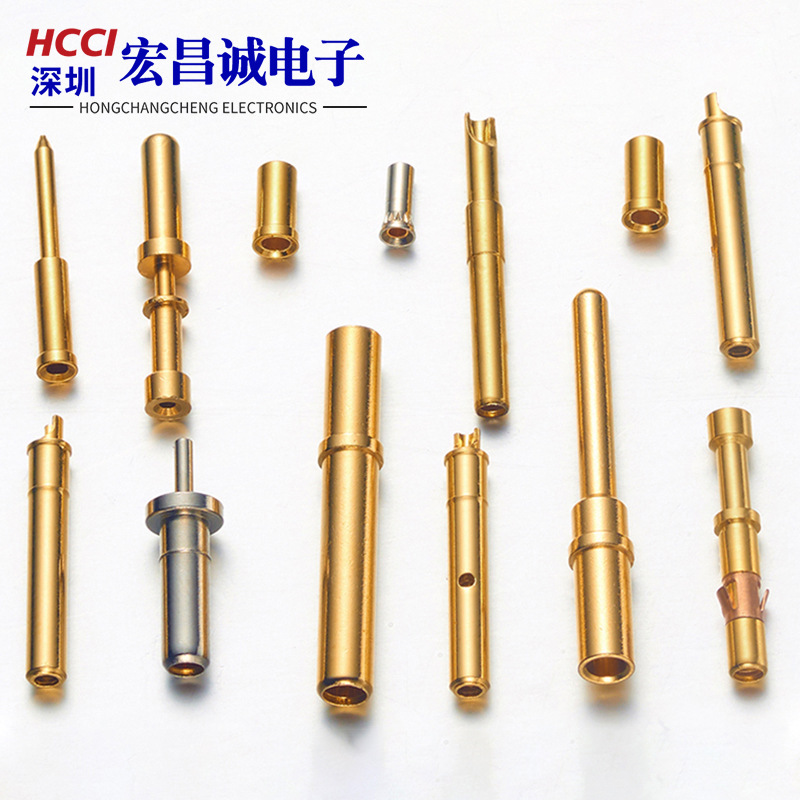 冠簧连接器 公母一体插针插孔 母针pin针 爪簧插针 爪簧插座1.0