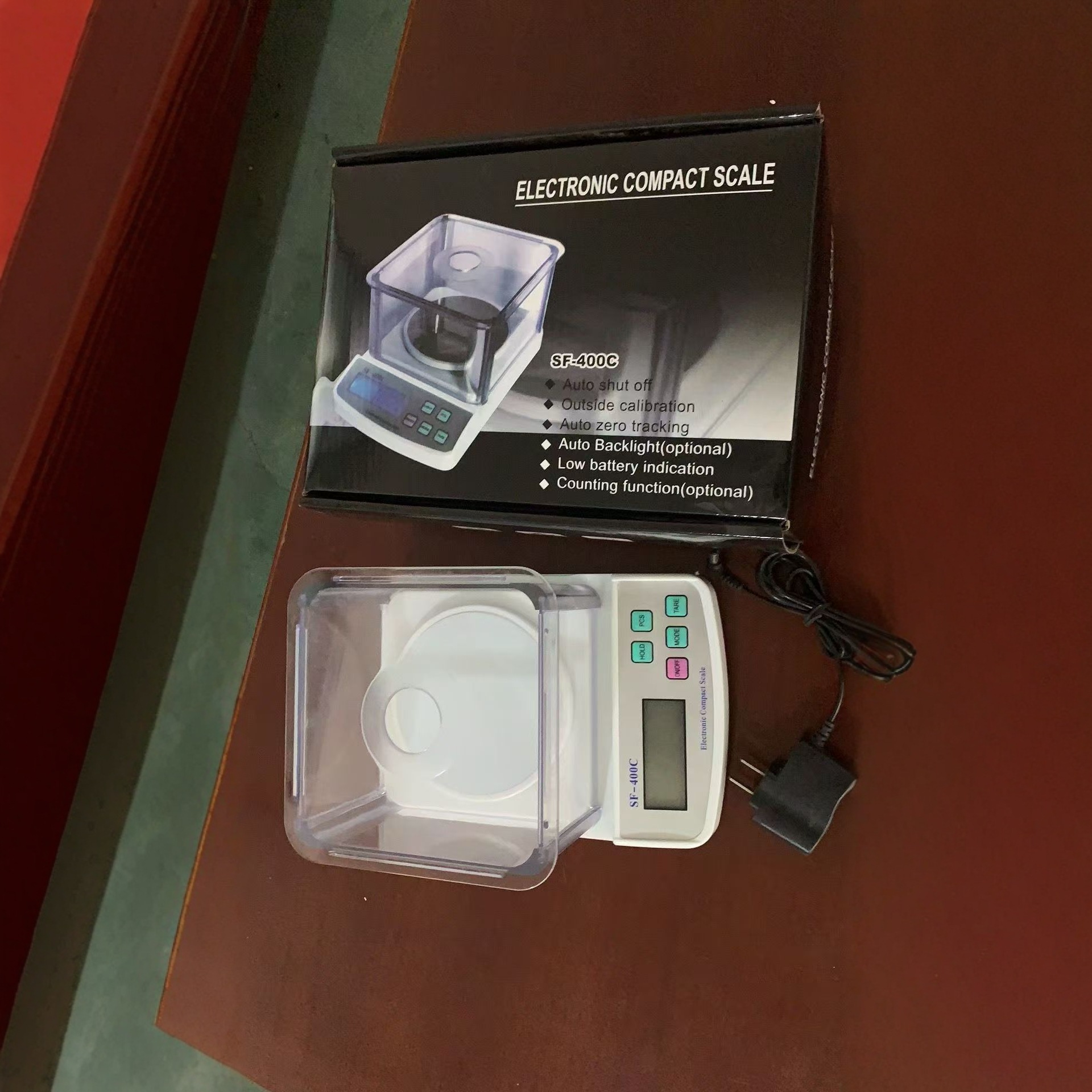 2025SF400C báscula electrónica con cubierta de viento báscula electrónica de joyería horneada báscula electrónica de joyería de alta precisión báscula de peso