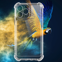Applicable for iPhone 15 Pro Max Airbag Anti-fall Phone Case Apple 14 Transparent 13 Two-in-One 78 Protection Cover XS