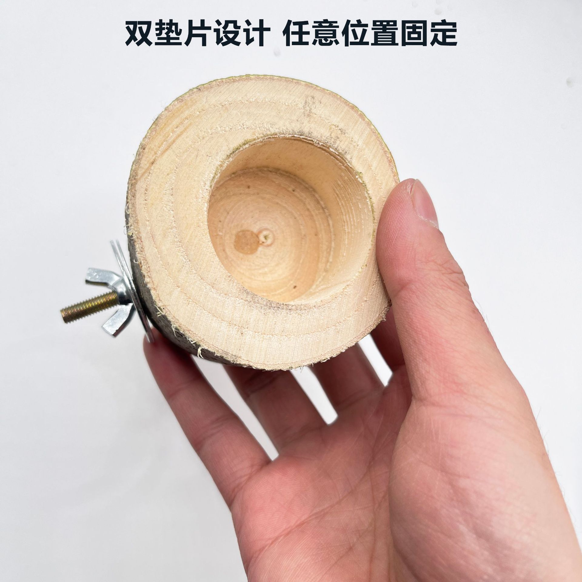 Comedero Colgante de Madera para Pájaros y Hámsteres, Plato de Alimentación para Aves image 3