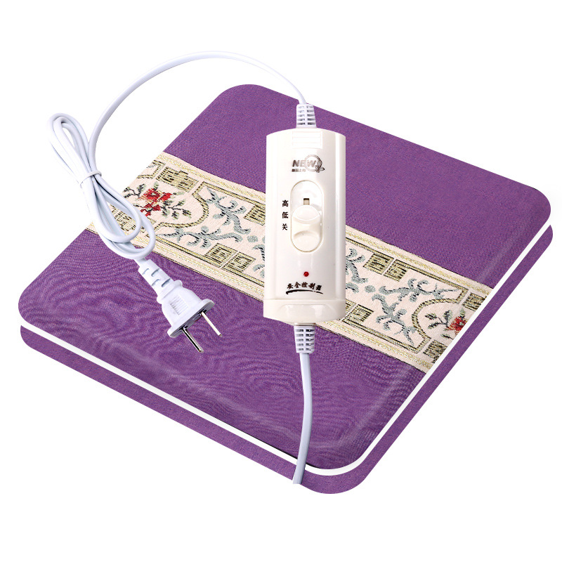 Purple cotton and linen moxa velvet cushion [electric heating model]